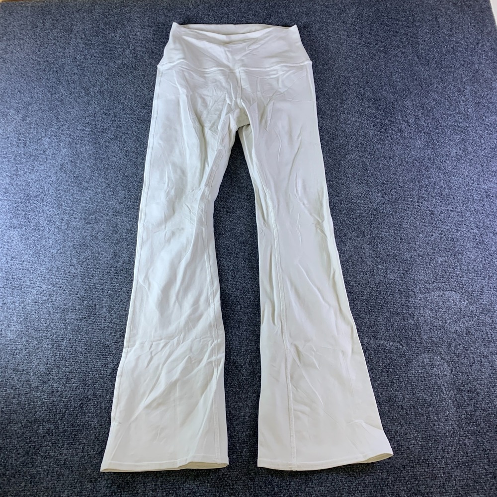 Alo Airbrush High Waist Bootcut Legging Womens Small White Compression Smooth
